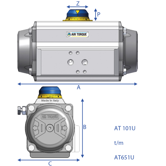 Air Torque pneumatische actuator  |  AT..D A